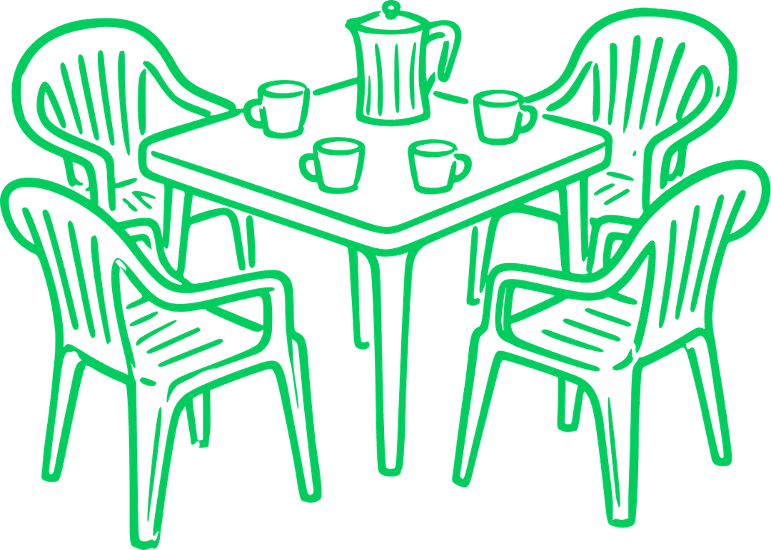 Team gathered around a table